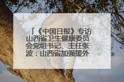 《中国日报》专访山西省卫生健康委员会党组书记、主任张波：山西省加强援外医疗工作 构建中非卫生健康共同体