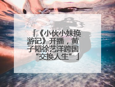 《小伙小妹换游记》开播，黄子韬徐艺洋跨国“交换人生”