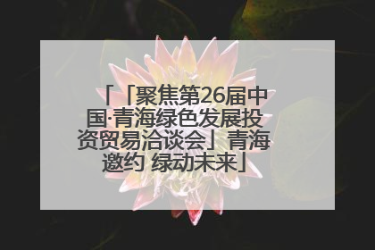 「聚焦第26届中国·青海绿色发展投资贸易洽谈会」青海邀约 绿动未来