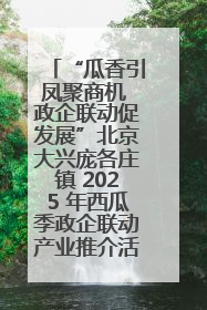 “瓜香引凤聚商机 政企联动促发展”北京大兴庞各庄镇 2025 年西瓜季政企联动产业推介活动圆满举行