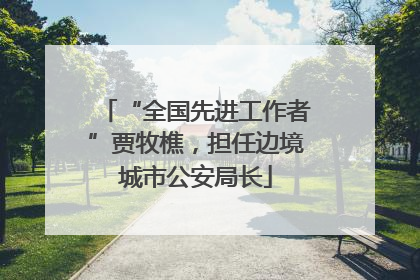 “全国先进工作者”贾牧樵，担任边境城市公安局长