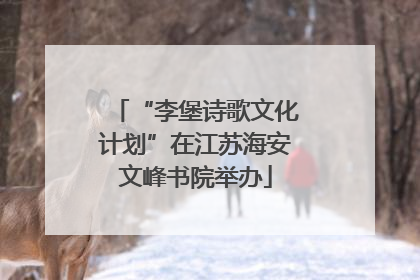 “李堡诗歌文化计划”在江苏海安文峰书院举办