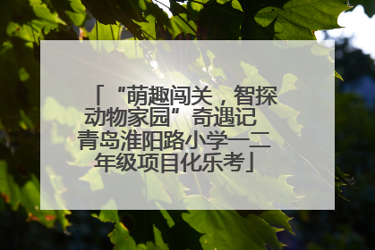 “萌趣闯关，智探动物家园”奇遇记 青岛淮阳路小学一二年级项目化乐考
