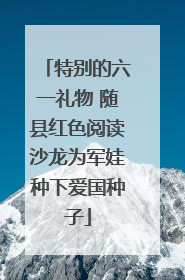 特别的六一礼物 随县红色阅读沙龙为军娃种下爱国种子