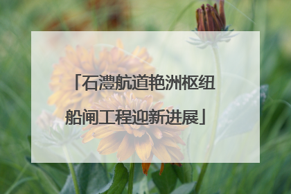 石澧航道艳洲枢纽船闸工程迎新进展