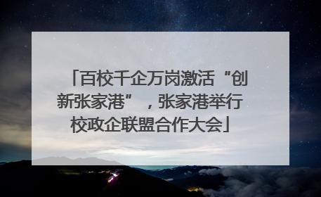 百校千企万岗激活“创新张家港”，张家港举行校政企联盟合作大会