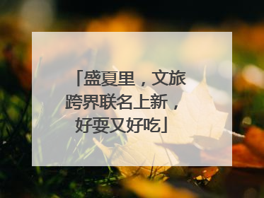 盛夏里，文旅跨界联名上新，好耍又好吃
