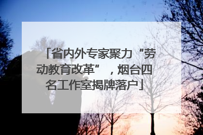 省内外专家聚力“劳动教育改革”，烟台四名工作室揭牌落户
