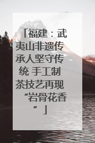 福建：武夷山非遗传承人坚守传统 手工制茶技艺再现“岩骨花香”