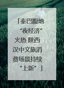 秦巴腹地“夜经济”火热 陕西汉中文旅消费场景持续“上新”