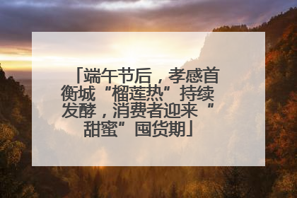 端午节后，孝感首衡城“榴莲热”持续发酵，消费者迎来“甜蜜”囤货期