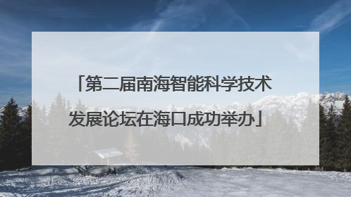 第二届南海智能科学技术发展论坛在海口成功举办
