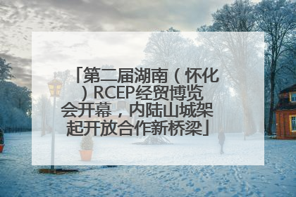 第二届湖南（怀化）RCEP经贸博览会开幕，内陆山城架起开放合作新桥梁