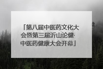 第八届中医药文化大会暨第三届沂山论健·中医药健康大会开幕