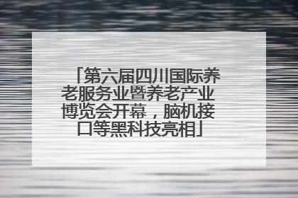 第六届四川国际养老服务业暨养老产业博览会开幕，脑机接口等黑科技亮相