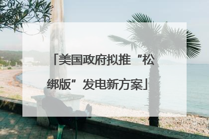 美国政府拟推“松绑版”发电新方案