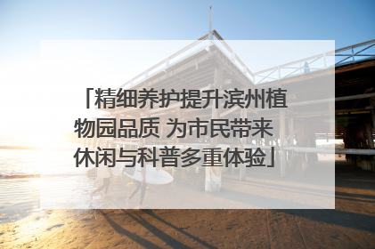 精细养护提升滨州植物园品质 为市民带来休闲与科普多重体验