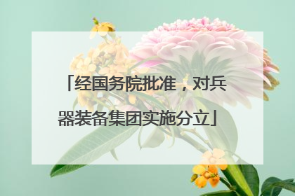 经国务院批准，对兵器装备集团实施分立