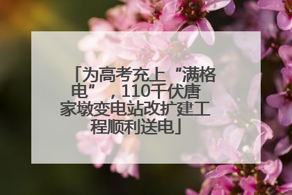 为高考充上“满格电”，110千伏唐家墩变电站改扩建工程顺利送电