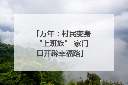 万年：村民变身“上班族” 家门口开辟幸福路