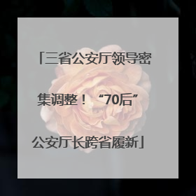 三省公安厅领导密集调整！“70后”公安厅长跨省履新