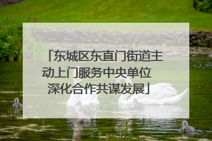 东城区东直门街道主动上门服务中央单位 深化合作共谋发展