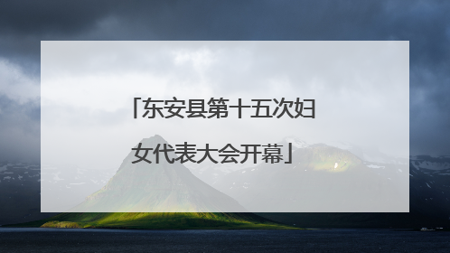 东安县第十五次妇女代表大会开幕