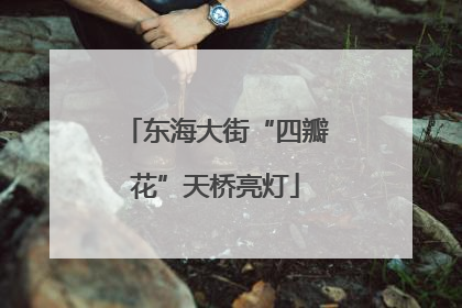 东海大街“四瓣花”天桥亮灯