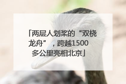 两层人划桨的“双桡龙舟”，跨越1500多公里亮相北京