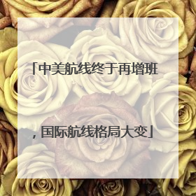 中美航线终于再增班，国际航线格局大变