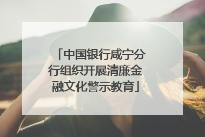 中国银行咸宁分行组织开展清廉金融文化警示教育