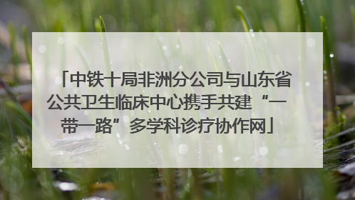 中铁十局非洲分公司与山东省公共卫生临床中心携手共建“一带一路”多学科诊疗协作网