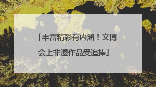 丰富精彩有内涵！文博会上非遗作品受追捧