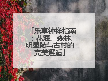 乐享钟祥指南：花海、森林、明显陵与古村的完美邂逅