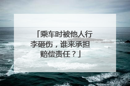 乘车时被他人行李砸伤，谁来承担赔偿责任？