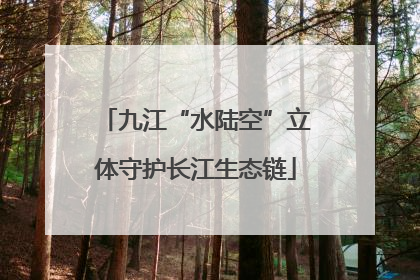 九江“水陆空”立体守护长江生态链