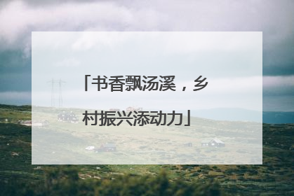 书香飘汤溪，乡村振兴添动力