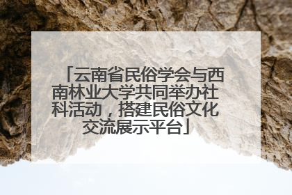 云南省民俗学会与西南林业大学共同举办社科活动，搭建民俗文化交流展示平台