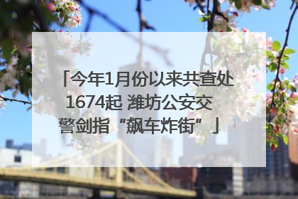 今年1月份以来共查处1674起 潍坊公安交警剑指“飙车炸街”