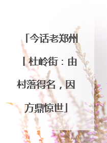 今话老郑州丨杜岭街：由村落得名，因方鼎惊世