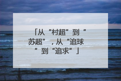 从“村超”到“苏超”，从“追球”到“追求”