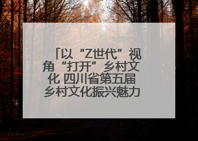以“Z世代”视角“打开”乡村文化 四川省第五届乡村文化振兴魅力竞演大赛启动