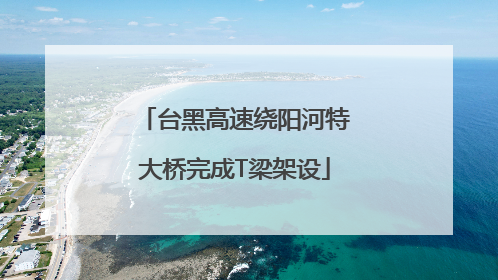 台黑高速绕阳河特大桥完成T梁架设