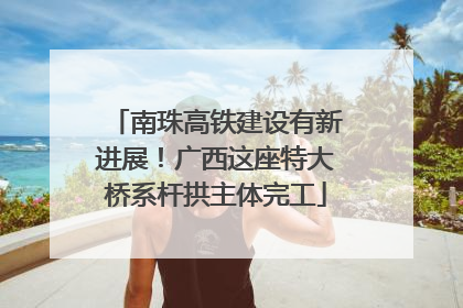 南珠高铁建设有新进展！广西这座特大桥系杆拱主体完工