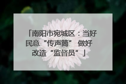 南阳市宛城区：当好民意“传声筒” 做好改造“监督员”