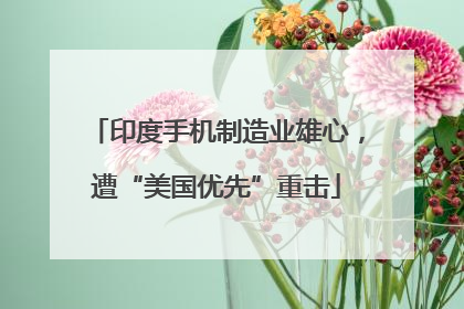 印度手机制造业雄心，遭“美国优先”重击