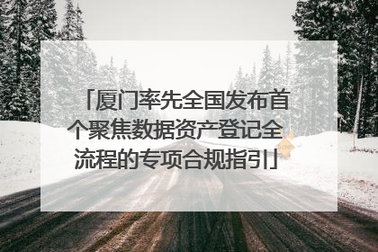 厦门率先全国发布首个聚焦数据资产登记全流程的专项合规指引