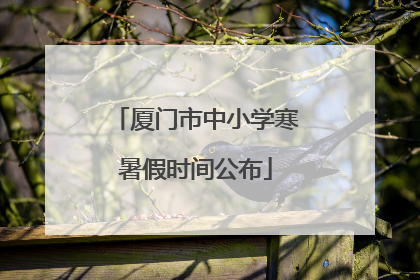 厦门市中小学寒暑假时间公布