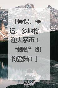 停课、停运、多地将迎大暴雨！“蝴蝶”即将登陆！