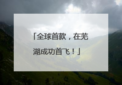 全球首款，在芜湖成功首飞！